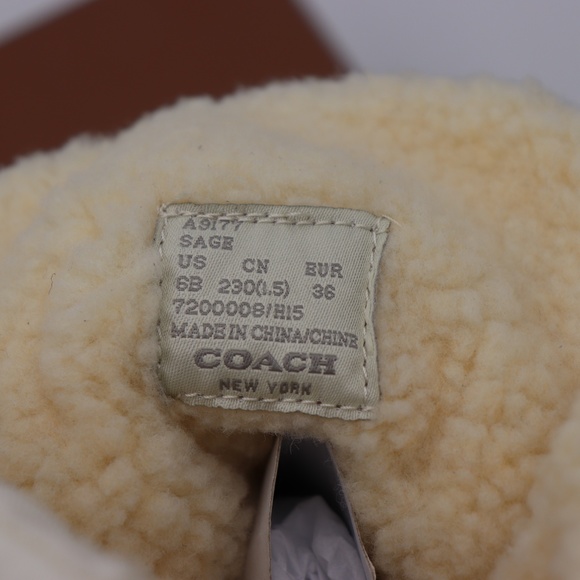 Coach Sage White Lace-Up Cold Weather Winter Boots - Picture 7 of 8